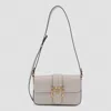 Pinko Beige Leather Mini Love Shoulder Bag In Sand