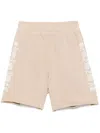 Pinko Beige Bermudas With And Subtle Logo Detail In Beige