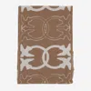 Pinko Beige Logo Scarf In Brown