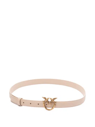 Pinko Beige Love Birds Buckle Belt