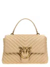 Pinko Beige Love Lady Puff Classic Handbag In Beige