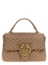 Pinko Beige Love Lady Puff Mini Satchel Bag In Beige