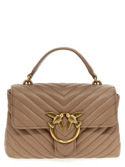 Pinko Beige Love Lady Puff Mini Satchel Bag