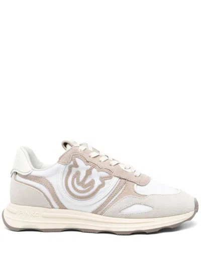 PINKO BEIGE LOW-TOP 'ZOE' SNEAKERS