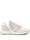 Pinko Sand And White Sneakers In Gray