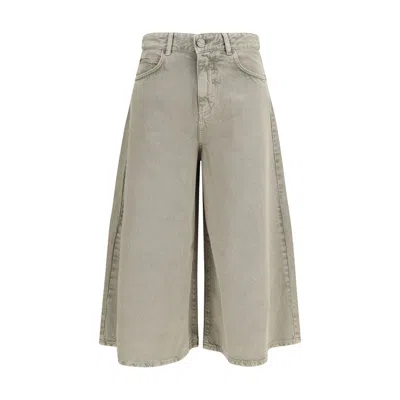 Pinko Beige Lyocell Bermuda Shorts In Neutral