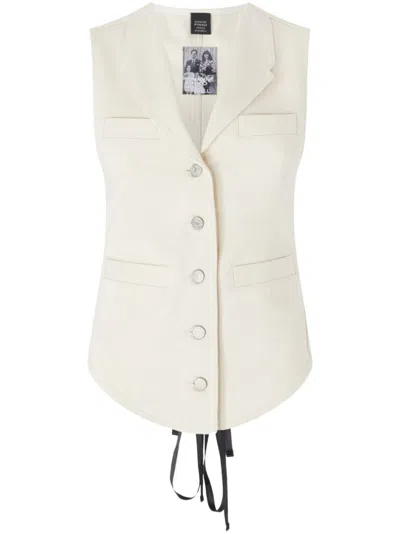 Pinko Beige Tailored Jacket With Adjustable Ties