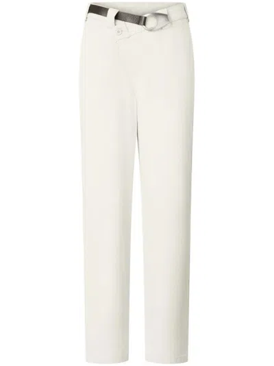 Pinko Beige Tailored Trousers With Classic Waistband In White