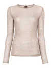 Pinko Beige Wool Blend Sweater In Neutral