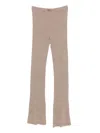 Pinko Beige Wool Blend Trousers In Brown