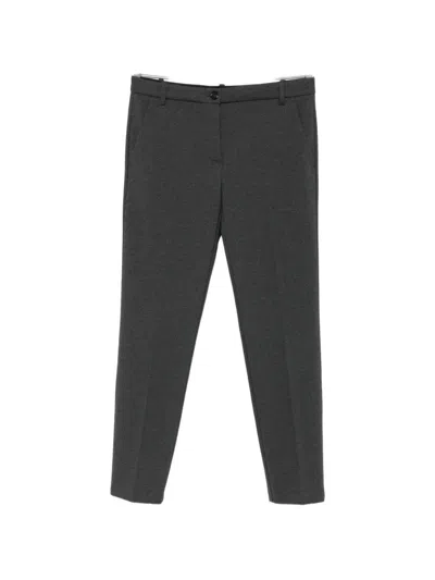 Pinko Straight Leg Pleated Trousers In Gray