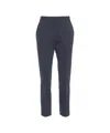 Pinko Mid-rise Cigarette Trousers In Blue