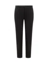 Pinko Bello Cigarette Pants In Milano Stitch In Black