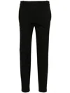 Pinko Bello Cigarette Pants In Milano Stitch In Black  