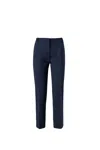 Pinko Bello Cigarette Pants In Milano Stitch In Blue