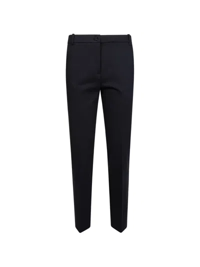 Pinko Bello Pressed-crease Trousers In Black