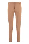 Pinko Trousers With Slit At The Back In Beige