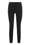 Pinko Creased Straight-leg Trousers In Black