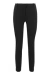 Pinko Creased Straight-leg Trousers In Black