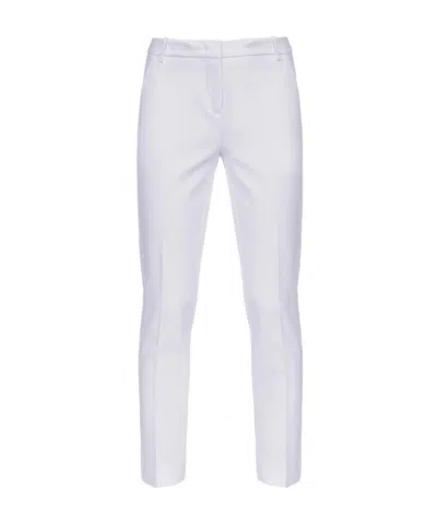 Pinko Bello Slim-fit Trousers In White