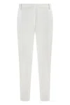 Pinko Tailored White Trousers With Side Pockets