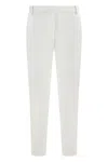 Pinko Tailored White Trousers With Side Pockets