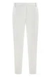 Pinko Tailored White Trousers With Side Pockets
