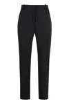 Pinko Bello Cigarette Pants In Milano Stitch In Black