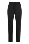Pinko Bello Cigarette Pants In Milano Stitch In Black