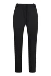 Pinko Bello Cigarette Pants In Milano Stitch In Black