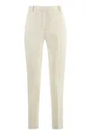 Pinko Bello Straight-leg Trousers In Ivory