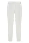 Pinko Tailored White Trousers With Side Pockets In White