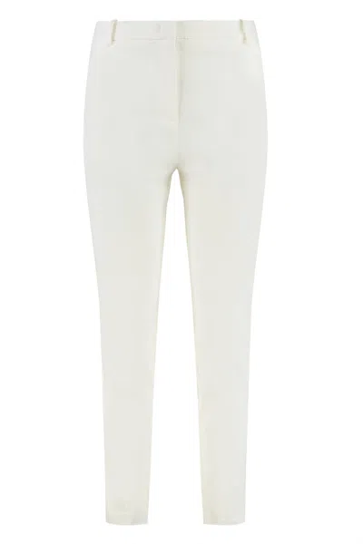 Pinko Bello Straight-leg Trousers In White