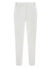 Pinko Tailored White Trousers With Side Pockets In Z05 Bianco