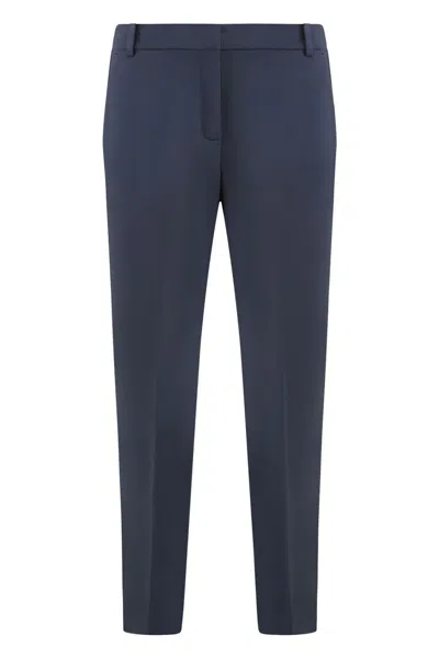Pinko Bello Straight-leg Trousers In Blue
