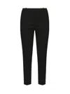 Pinko Bello Cigarette Pants In Milano Stitch In Black