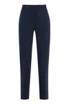 Pinko Bello Stretch Viscose Trousers In Blue