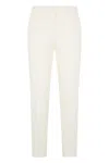 Pinko Bello Stretch Viscose Trousers In White