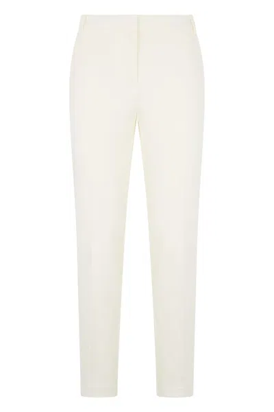 Pinko Bello Stretch Viscose Trousers In White