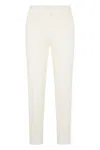 Pinko Bello Stretch Viscose Trousers In White
