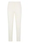 Pinko Bello Stretch Viscose Trousers In White