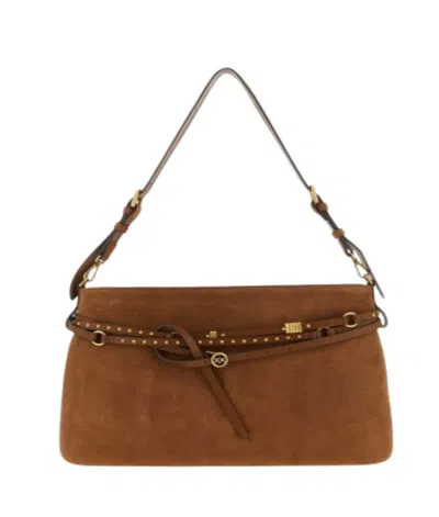 Pinko Belt Bag Big Suede In Red