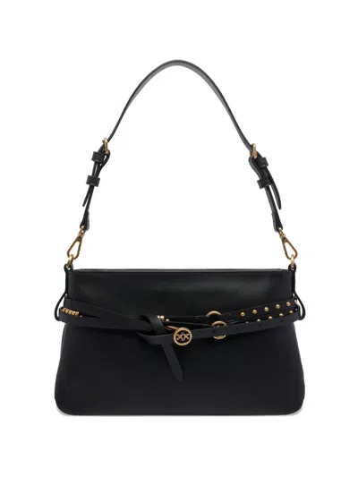Pinko Leather Belt Bag Crossbody Bag In Black