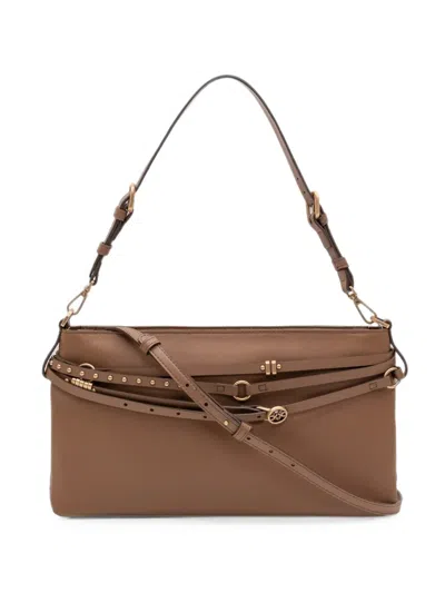Pinko Belt Bag Medium Shoulder Bag In Leather In Pink