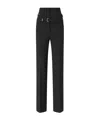 Pinko Pinstripe Poly Wool Bustier Trousers In Black