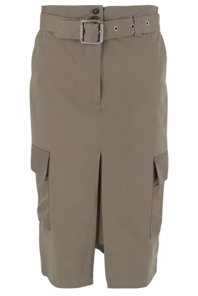 Pinko Beige Multi Pocket Skirt