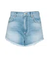 Pinko Woman Denim Shorts Blue Size 28 Cotton In Blue