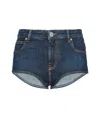 Pinko Belt-loop Denim Shorts In Blue