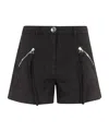 Pinko Short En Coton À Poches Zippées In Black