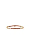 Pinko Belt With Chain Insert, 2 Cm In Brown